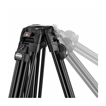 MANFROTTO Nitrotech 608 fej + 645 Fast Alu állvány, középterp. ikerláb MVK608TWINFA