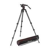 MANFROTTO Nitrotech 608 video fej + 536 magas CF állvány, szimpla láb MVK608CTALL