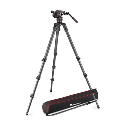 MANFROTTO Nitrotech 608 video fej + 536 magas CF állvány, szimpla láb MVK608CTALL