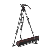 MANFROTTO Nitrotech 608 video fej + karbon állvány földterp., ikerláb MVK608TWINGC