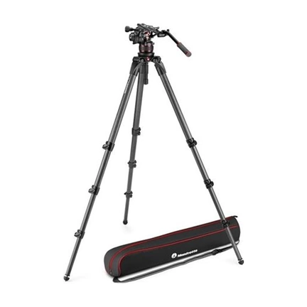 MANFROTTO Nitrotech 612 video fej + 536 magas CF állvány, szimpla láb MVK612CTALL