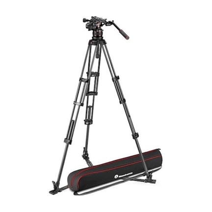 MANFROTTO Nitrotech 612 video fej + karbon állvány földterp., ikerláb MVK612TWINGC