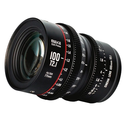 MEIKE Prime 100mm T2.1 Cine Lens for Super 35 Frame Cinema Camera System PL Mount MEIKE Prime 100mm T2.1 Cine Lens for Super 35 Frame Cinema Camera System PL Mount