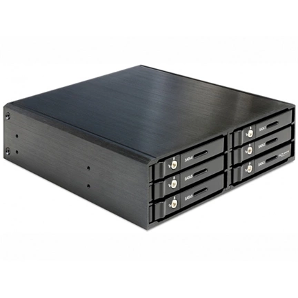 MOBIL RACK DELOCK 2,5" USB 2.0 külső 6db SATA HDD/SSD