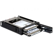 MOBIL RACK DELOCK 3,5" USB 2.0 / SATAII külső SATA HDD ház Szürke (47189)