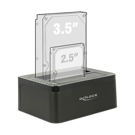 MOBIL RACK DELOCK Duál dokkoló állomás SATA HDD > USB 3.0 klónozási funkcióval