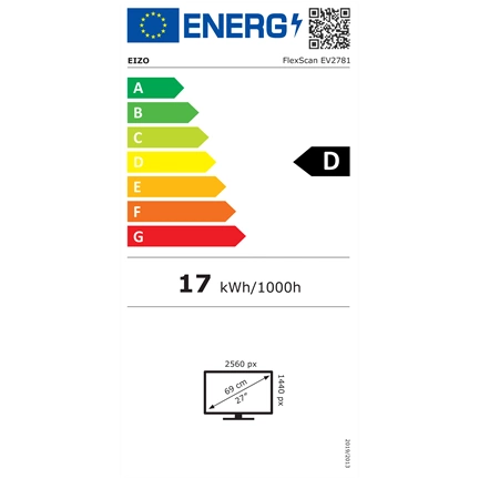 MON EIZO FlexScan EV2781-BK 27" 2560 x 1440 fekete