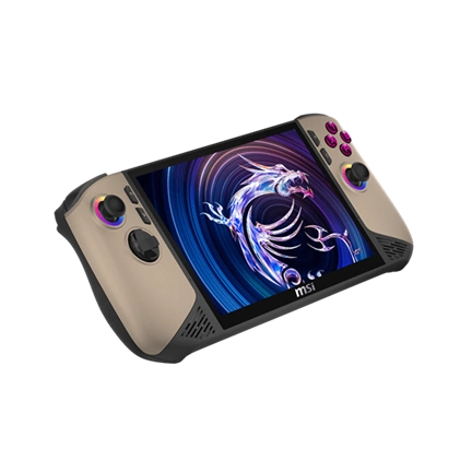 MSI Claw 8 AI+ A2VM kézi játékkonzol - 8" 120Hz, Intel Core Ultra 7 258V, 32GB RAM, 1TB SSD, Windows 11 Home, Sandstorm