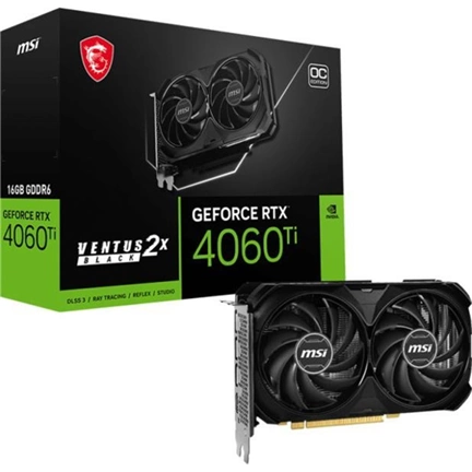 MSI GeForce RTX 4060 TI VENTUS 2X BLACK 16GB DDR6 OC