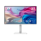 MSI Monitor Business Modern MD272UPHW 27" UHD, 3840x2160, 60Hz, IPS, 4ms, HDMI, DP, USB-C, Docking, White