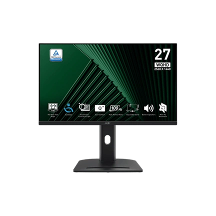 MSI Monitor Business PRO MP275QPG 27" QHD 2560x1440, IPS 16:9 100Hz, 1 ms, 2x HDMI, DP,  Black