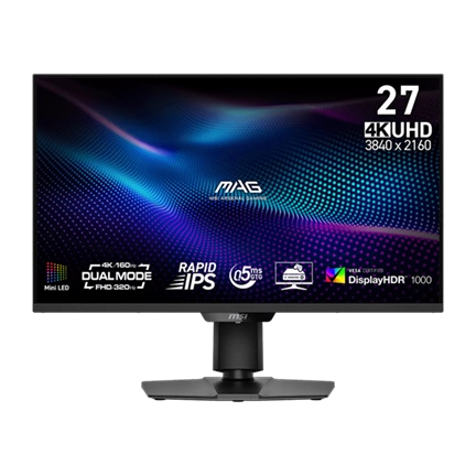 MSI Monitor GAMING MAG 274UPDF E16M Rapid IPS MiniLED 27" UHD 3840x2160, 0,5ms, 320/160Hz, DP, 2x HDMI, USB-C