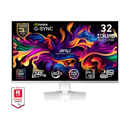 MSI Monitor GAMING MPG 321URXW QD-OLED 31,5" UHD 3840x2160, 240Hz, 150000:1 CR, 250cd/m2, 0,03ms, 2x HDMI, DP, USB-C MSI Monitor GAMING MPG 321URXW QD-OLED 31,5" UHD 3840x2160, 240Hz, 150000:1 CR, 250cd/m2, 0,03ms, 2x HDMI, DP, USB-C