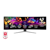 MSI Monitor GAMING MPG 491CQPX QD-OLED Ívelt 49" 5120x1440, 32:9, 1800R, 0,03ms, 240Hz, 2x HDMI, DP, USB-C, Black