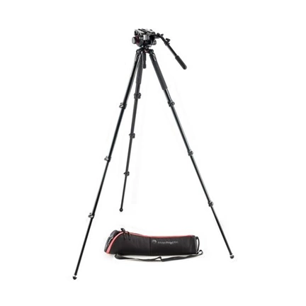 Manfrotto MVT535AQ alu videó állvány és 504HD fluid video fej állványszett