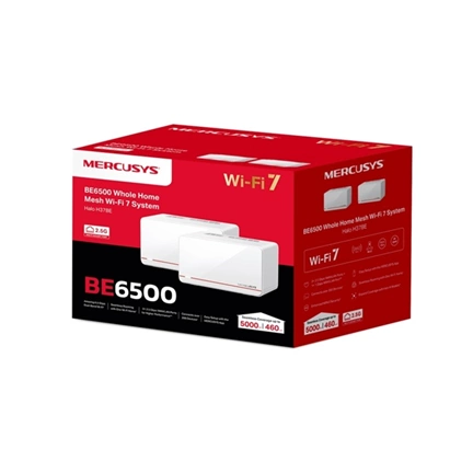 Mercusys Halo H37BE - BE6500 egész otthont lefedő Mesh Wi-Fi 7 rendszer, 2db-os készlet