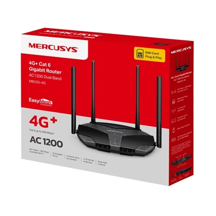 Mercusys MB235-4G - 4G+ Cat6 AC1200 Wireless Dual Band Gigabit Router