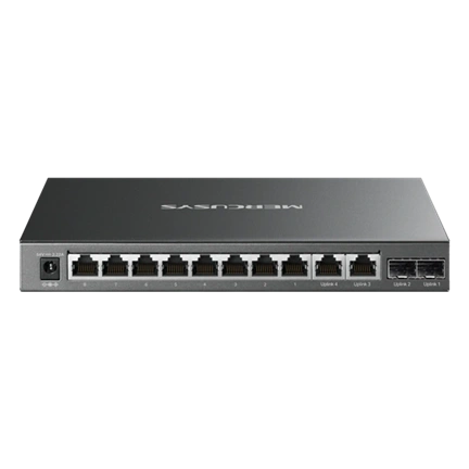 Mercusys MS112GMP - 12 portos gigabites asztali switch 8 portos PoE+-szal