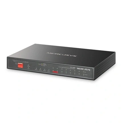Mercusys MS112GMP - 12 portos gigabites asztali switch 8 portos PoE+-szal