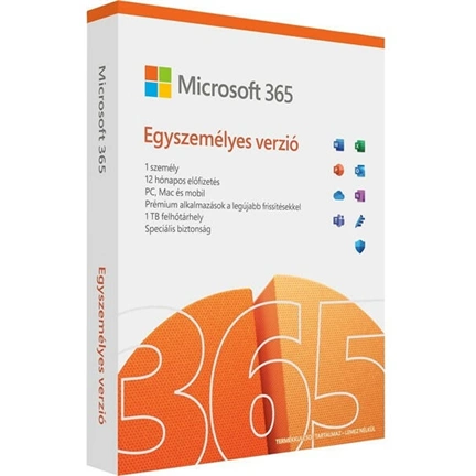 Microsoft 365 Personal, magyar, EuroZone, 1 éves előfizetés, média nincs, FY25H2 Microsoft 365 Personal, magyar, EuroZone, 1 éves előfizetés, média nincs, FY25H2