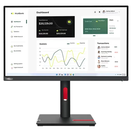 Mon Lenovo 23" ThinkVision T23I-30 - IPS WLED monitor