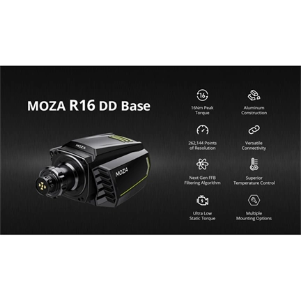 Moza Racing - R16 PC Bázis (Direct Drive, 16Nm, 21bit encoder)