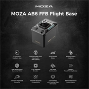 Moza Racing csomag - Flight AB6 Simulator szett (Direct Drive, 6Nm, 15bit, AB6 FFB Bázis, MHG Flightstick)