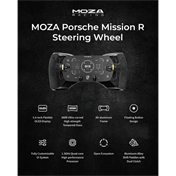 Moza Racing kiegészítő - Porsche MISSION R Kormánykerék (Dual-Clutch, RGB, 5,4 inch OLED kijelző, 320mm)