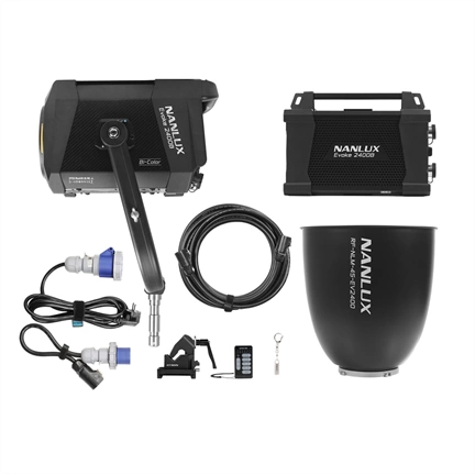 NANLUX Evoke 2400B Bi-color spotlámpa 45°-os reflektorral, kartondobozos csomagolásban