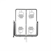 NANLUX Evoke négyes lámpakeret Junior csappal