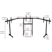 Next Level Racing - Single Monitor Stand (3x 32-65" monitor számára)