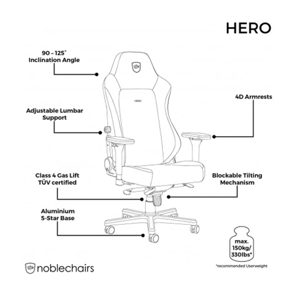 Noblechairs Hero Gaming Chair Black/Blue