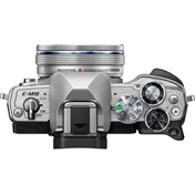 Olympus E-M10IV 1442EZ ezüst/ezüst MILC fényképezőgép KIT