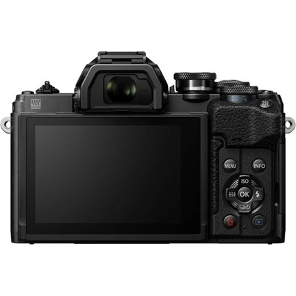 OLYMPUS OM-System E-M10IV 1442EZ fekete/fekete MILC fényképezőgép KIT