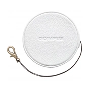 OLYMPUS LC-60.5GL WHT Genuine Leather Lens Cover (60.5 mm) - white