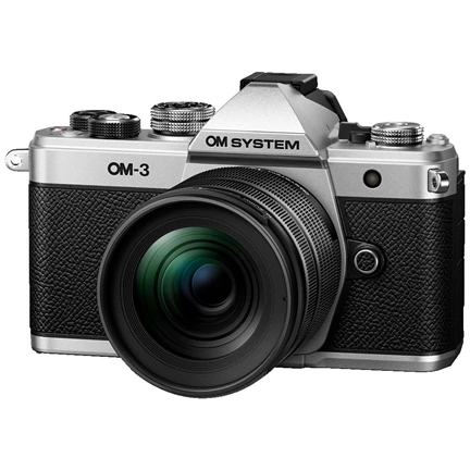 OM System OM-3 12-45mm f/4 fényképezőgép KIT (ezüst/fekete) - 120 000 Ft cashback 2026/04/06-ig