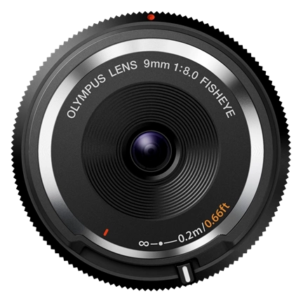 OM System vázsapka-objektív, 9mm f/8.0 halszem objektív (fekete)