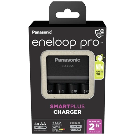 PANASONIC Eneloop SmartPlus töltő + 4db 2500mAh AA elem