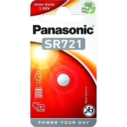 PANASONIC SR721 1,55V ezüst-oxid óraelem 1db