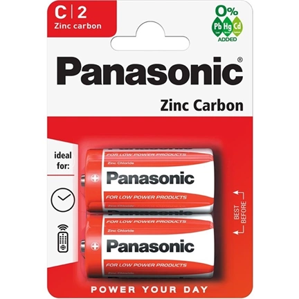 PANASONIC Zinc Carbon R14/C/baby 1,5V 2db