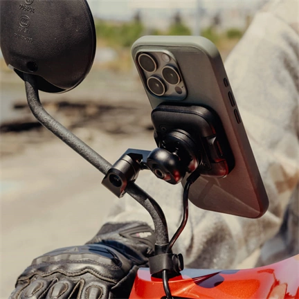 PEAK DESIGN Mobile Motorcycle Mount Mirror Mount: Charging Black