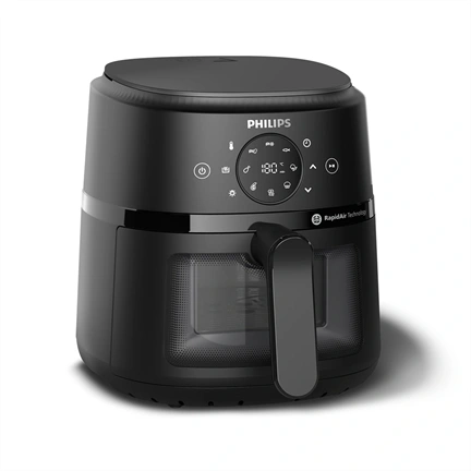 PHILIPS 2000 Series Airfryer, 3,2 l, RapidAir technológia, betekintőablak, 13 elkészítési mód, fekete