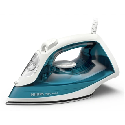 PHILIPS 2000 Series gőzölős vasaló, 2000 W, 25 g/perc folyamatos gőz, 100 g gőzlövet, tapadásmentes talp, 250 ml