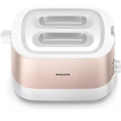 PHILIPS Viva Collection kenyérpirító, 950 W, 2 extra széles nyílás, beépített zsemlemelegítő, fém fedélburkolat