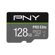 PNY Pro Elite microSDXC 128GB Class 10 UHS-I U3 100MB/s + SD adapter