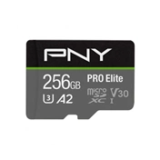PNY Pro Elite microSDXC 256GB Class 10 UHS-I U3 100MB/s + SD adapter