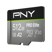 PNY Pro Elite microSDXC 512GB Class 10 UHS-I U3 100MB/s + SD adapter
