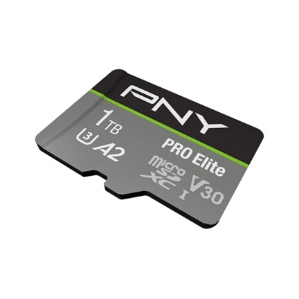 PNY Pro Elite microSDXC 512GB Class 10 UHS-I U3 100MB/s + SD adapter