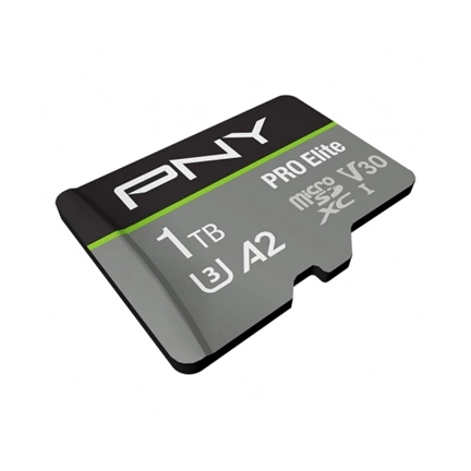 PNY Pro Elite microSDXC 512GB Class 10 UHS-I U3 100MB/s + SD adapter