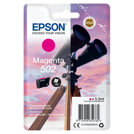 Patron Epson BINOCULARS SINGLEPACK MAGENTA 502 3.3 ML magenta